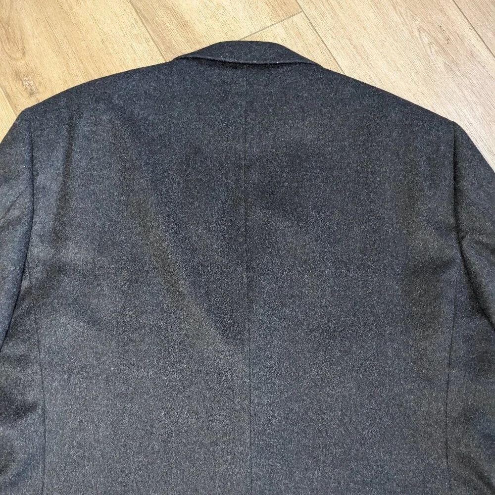 Pronto Uomo Blazer Mens 42R Dark Gray 100% Cashmere Couture Sports Coat Jacket